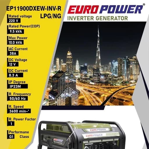 موتور برق اصلی یوروپاور 10 کیلووات EP11900DXEW — تصویر ۳