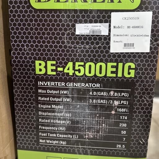 موتور برق گازی و بنزینی برلین BE4500EIG — تصویر ۳
