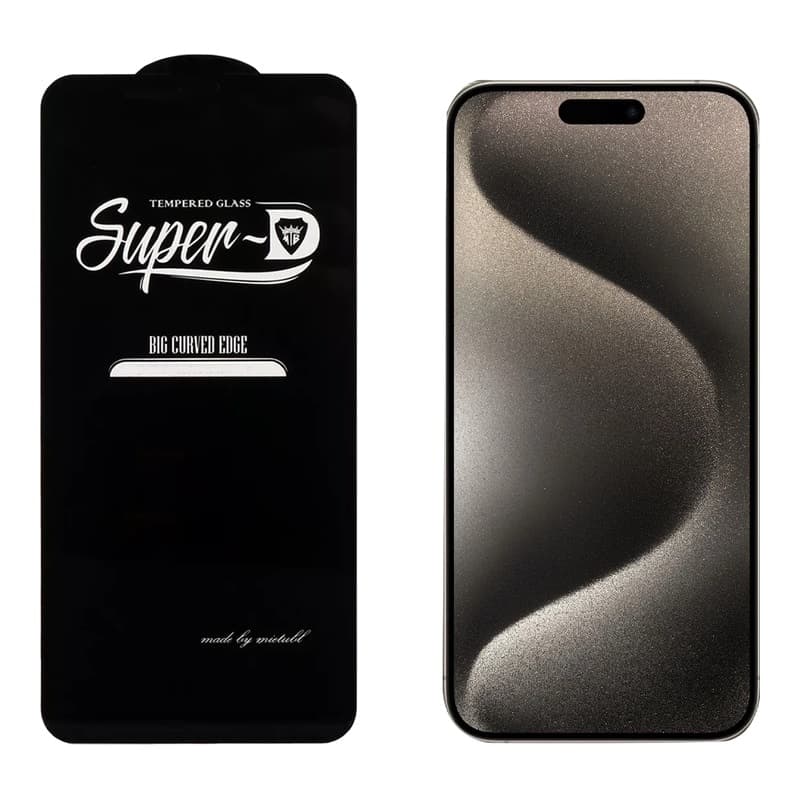 محافظ صفحه نمایش (گلس) گوشی آیفون Iphone 15 Pro Max مدل Super D برند Weva