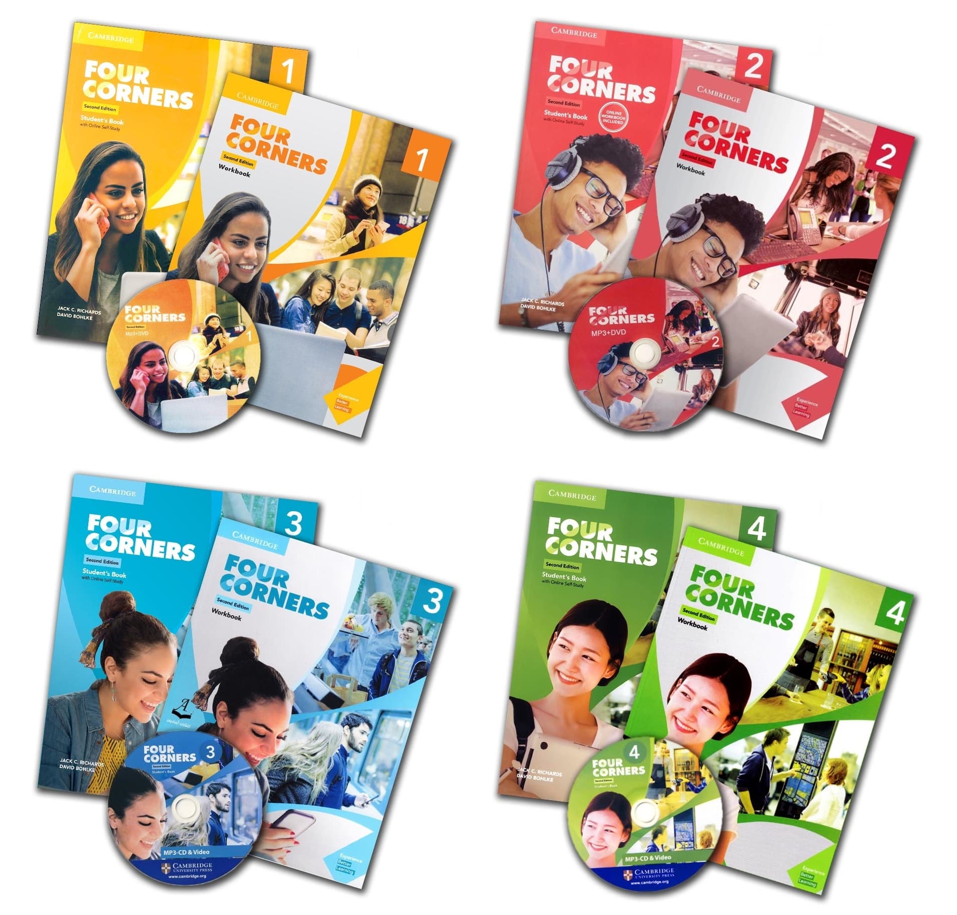 مجموعه چهار جلدی فور کرنرز ویرایش دوم Four Corners Second Edition