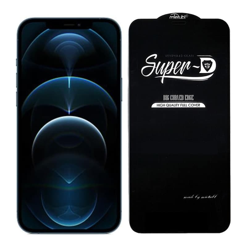 محافظ صفحه نمایش (گلس) گوشی آیفون Iphone 12 مدل Super D برند Metubl