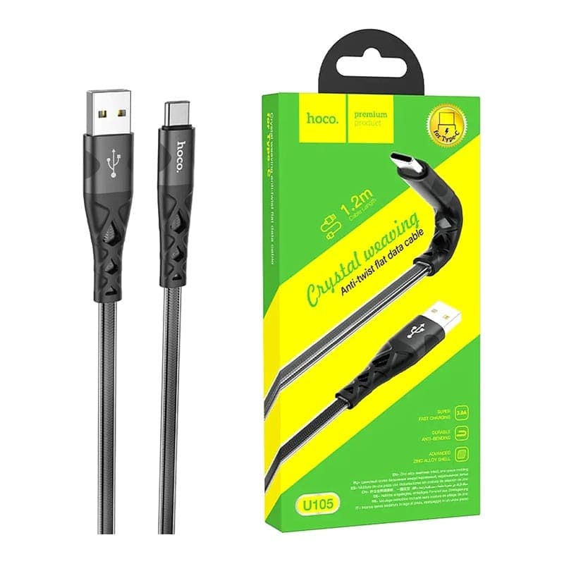 کابل شارژ هوکو Hoko U105 (Type-A to Type-C) طول 1.2 متر