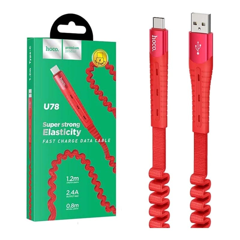 کابل شارژ هوکو Hoco U78 (Tupe-A to Type-C) طول 1.2 متر