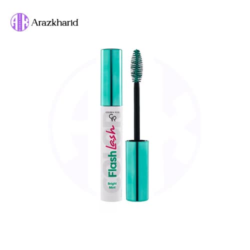 ریمل رنگی فلش لش گلدن رز شماره 01 سبز نعنایی روشن Golden Rose Flash Lash Mascara 01 Bright Mint حجم 9 میل