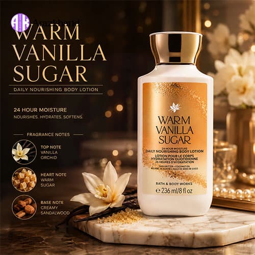 لوسیون بدن بث اند بادی ورکس Warm Vanilla Sugar آبرسان و مرطوب‌کننده 236 میلی‌لیتر — تصویر ۱۰