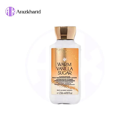 لوسیون بدن بث اند بادی ورکس Warm Vanilla Sugar آبرسان و مرطوب‌کننده 236 میلی‌لیتر