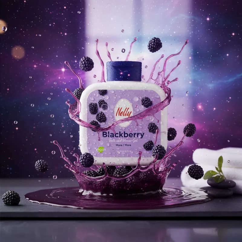 شامپو بدن با رایحه شاه توت نلی Nelly مدلBlackberry حجم 750 میل — تصویر ۹