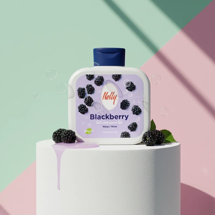 شامپو بدن با رایحه شاه توت نلی Nelly مدلBlackberry حجم 750 میل — تصویر ۸