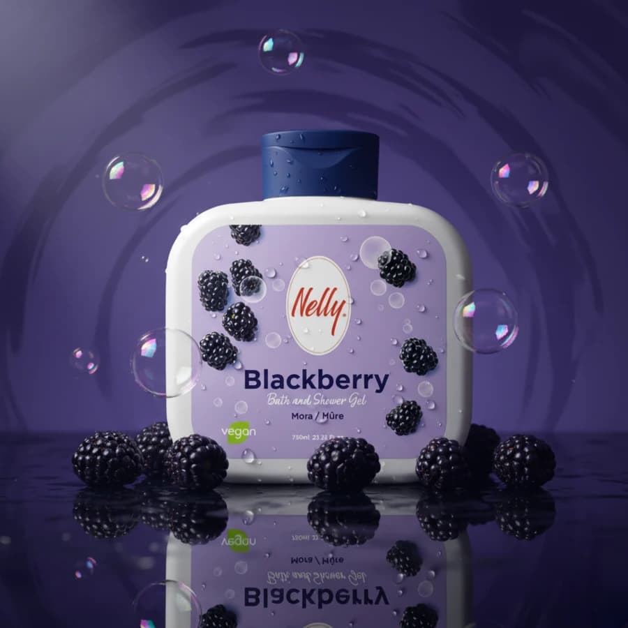 شامپو بدن با رایحه شاه توت نلی Nelly مدلBlackberry حجم 750 میل — تصویر ۱۰