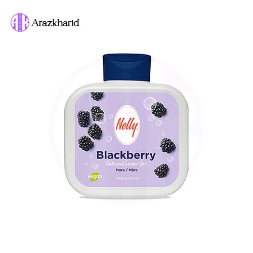 شامپو بدن با رایحه شاه توت نلی Nelly مدلBlackberry حجم 750 میل
