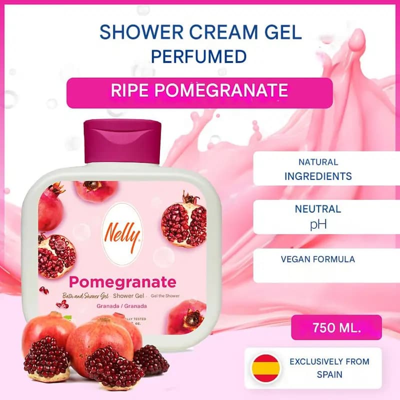 شامپو بدن انار نلی Nelly مدل Pomegranate حجم 750 میل — تصویر ۸