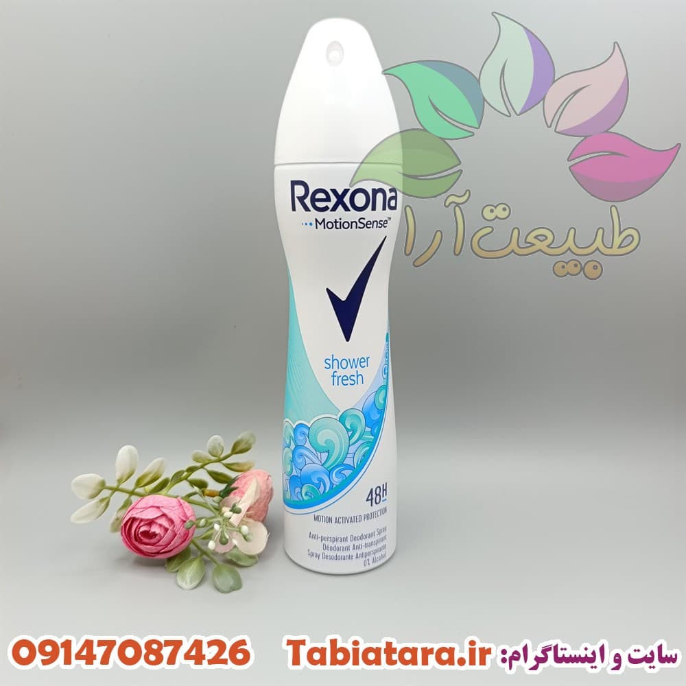 اسپری دئودورانت رکسونا Rexona زنانه مدل Shower Fresh حجم 200 میل — تصویر ۴