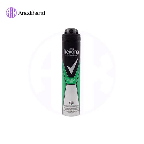 اسپری دئودورانت رکسونا Rexona مردانه مدل Quantom Dry حجم 200 میل