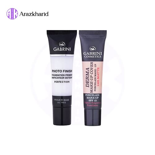پک آرایشی گابرینی GABRINI در رنگ بندی مختلف (کرمپودر درما گابرینی + پرایمر گابرینی) — تصویر ۲