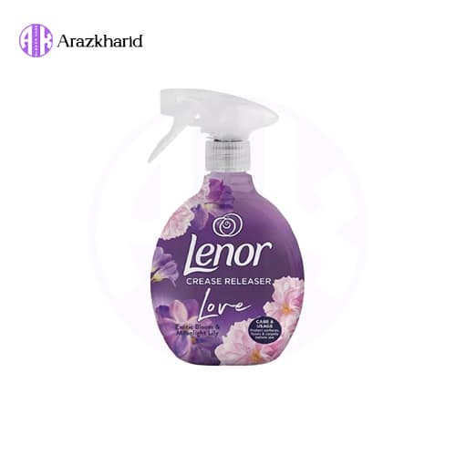 اسپری ضد چروک و خوشبو کننده لباس لنور lenor رایحه Exotic Bloomحجم 500 میل