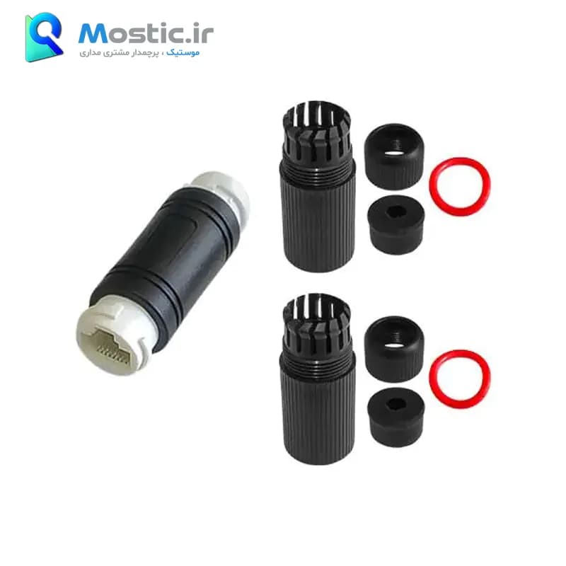 مبدل افزایش طول کابل شبکه RJ45 استوانه‌ای ضد آب مدل mostic205 — تصویر ۷