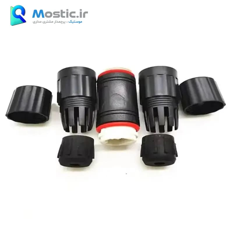 مبدل افزایش طول کابل شبکه RJ45 استوانه‌ای ضد آب مدل mostic205 — تصویر ۵