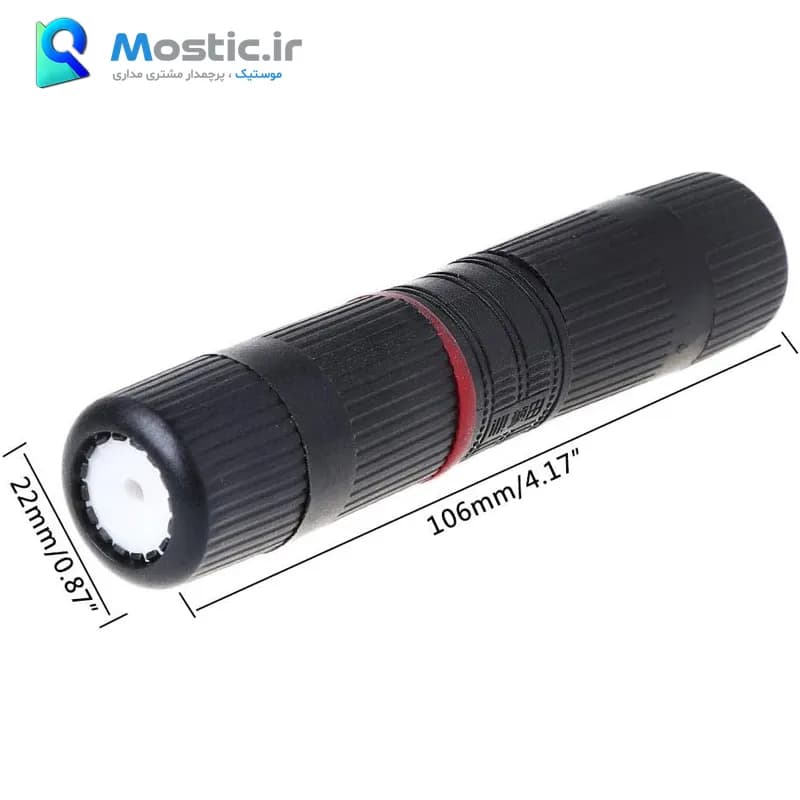 مبدل افزایش طول کابل شبکه RJ45 استوانه‌ای ضد آب مدل mostic205 — تصویر ۶