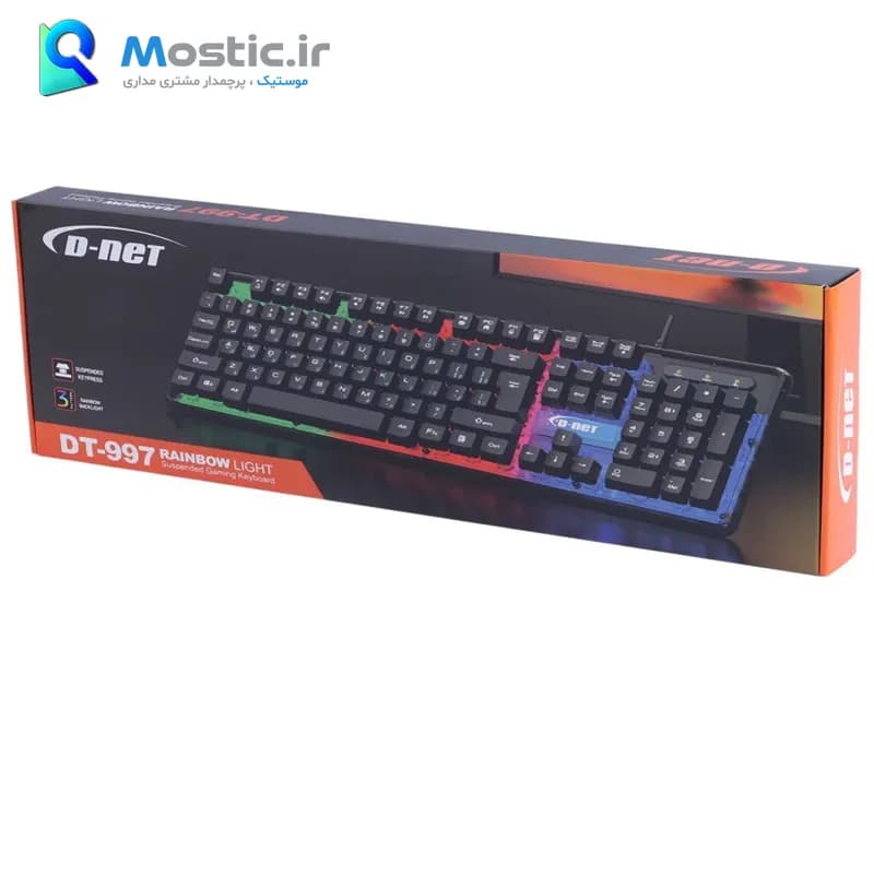 کیبورد باسیم گیمینگ دی نت مدل DT-997 — تصویر ۷