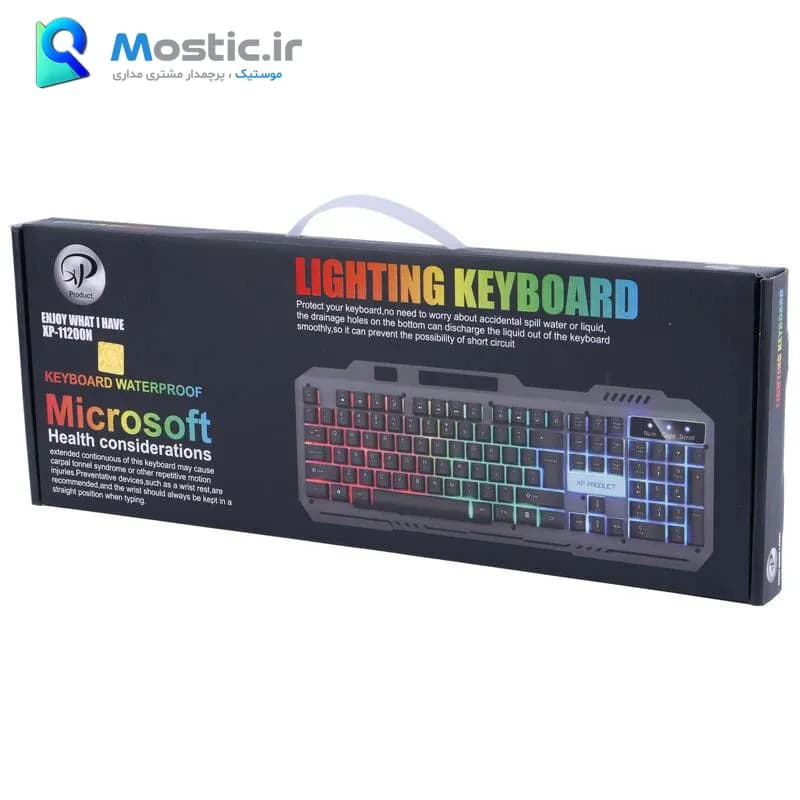 کیبورد باسیم گیمینگ ایکس پی-پروداکت مدل XP-11200N — تصویر ۶