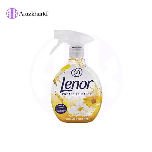 اسپری ضد چروک و اتو کننده لباس لنور lenor رایحه Summer Breeze حجم 500 میل