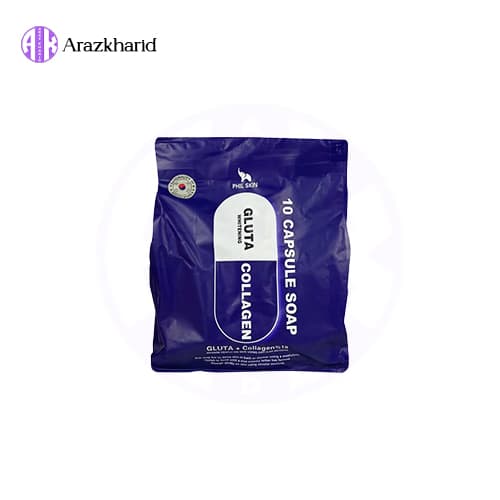 صابون کپسولی فیل اسکین Phil Skin حاوی کلاژن حجم 105 گرم بسته ده تایی