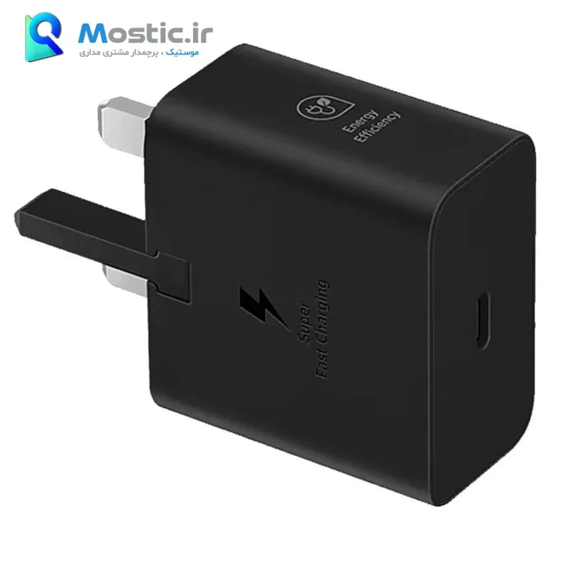 شارژر دیواری 15 وات تایپ سی فست شارژ سامسونگ مدل EP-T1510NBEGEU اتصال به پریز سه پین – تولید ویتنام — تصویر ۴