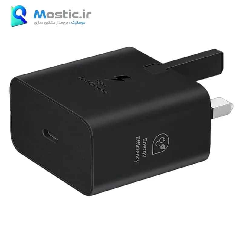 شارژر دیواری 15 وات تایپ سی فست شارژ سامسونگ مدل EP-T1510NBEGEU اتصال به پریز سه پین – تولید ویتنام — تصویر ۳