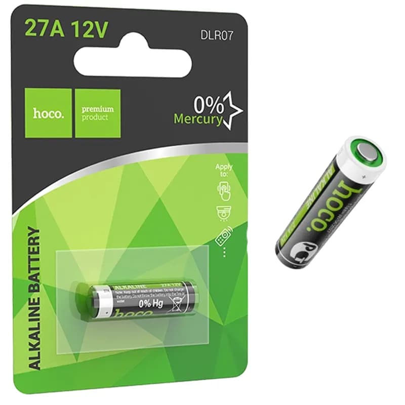 باتری ریموت کنترل آلکالاین 27A 12V هوکو مدل DLR07 — تصویر ۲
