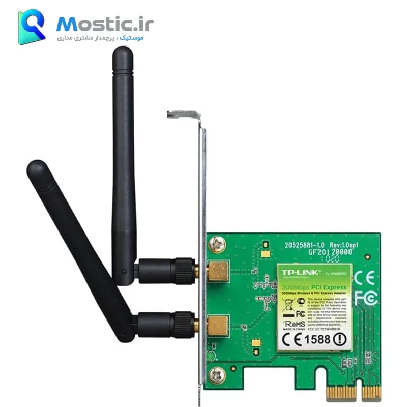 کارت شبکه بی‌سیم وایرلس 300Mbps تی پی-لینک TL-WN881ND اسلات PCI Express — تصویر ۱۲