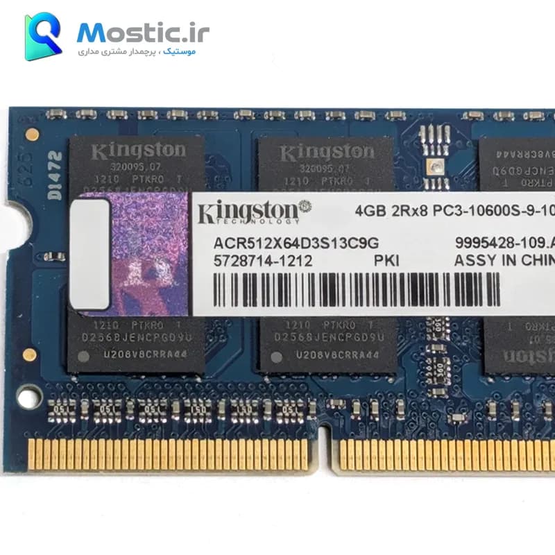 رم لپ تاپ DDR3 تک کاناله 1333-10600 مگاهرتز کینگستون مدل ACR512X64D3S13C9G ظرفیت 4 گیگابایت – بدون پک — تصویر ۳