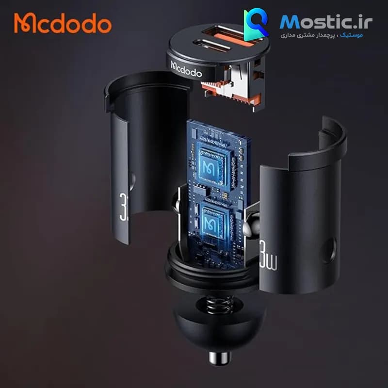 شارژر فندکی 33 وات مک دودو مدل CC-232 فناوری PD+QC — تصویر ۶