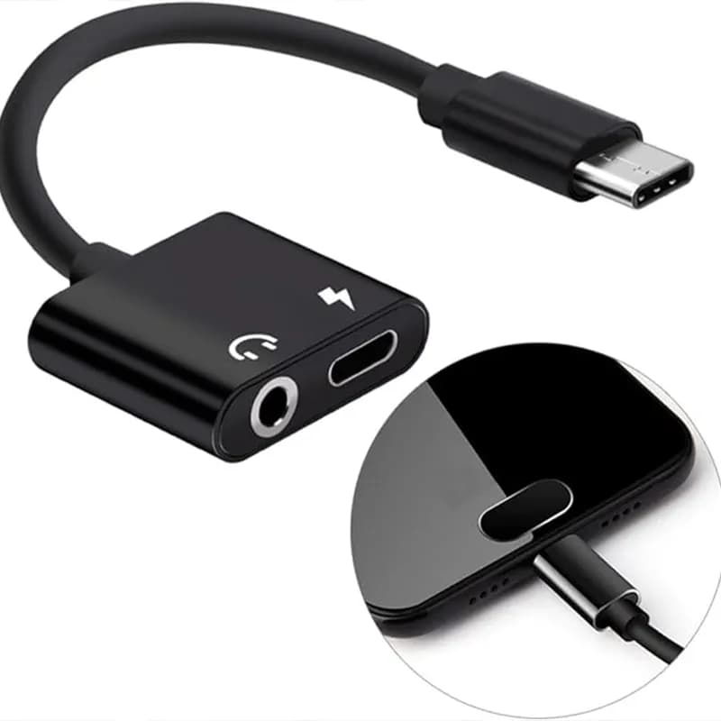 مبدل USB-C به USB-C و AUX مدل YZ-5 — تصویر ۲