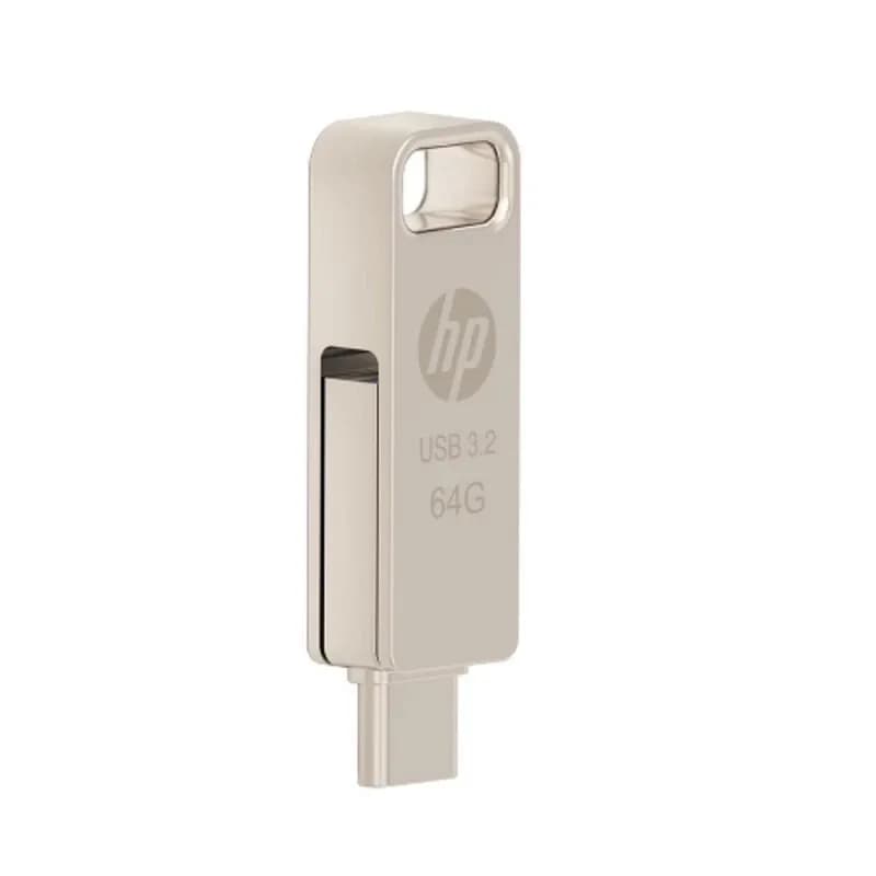 فلش مموری اچ پی مدل x206C رابط OTG Type-C , USB 3.2 ظرفیت 64 گیگابایت