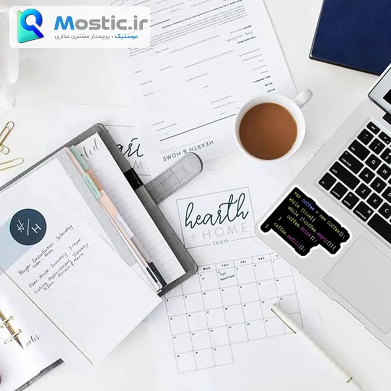 استیکر لپ تاپ طرح برنامه نویسی کد 004 — تصویر ۴