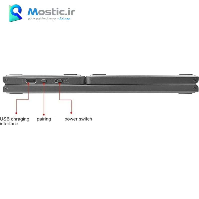 کیبورد بی سیم تاشو مدل B033 mini — تصویر ۶