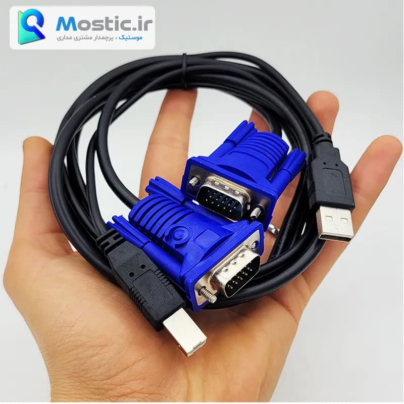 کابل کی وی ام USB VGA KVM آی فورتک طول 1.5 متری — تصویر ۹