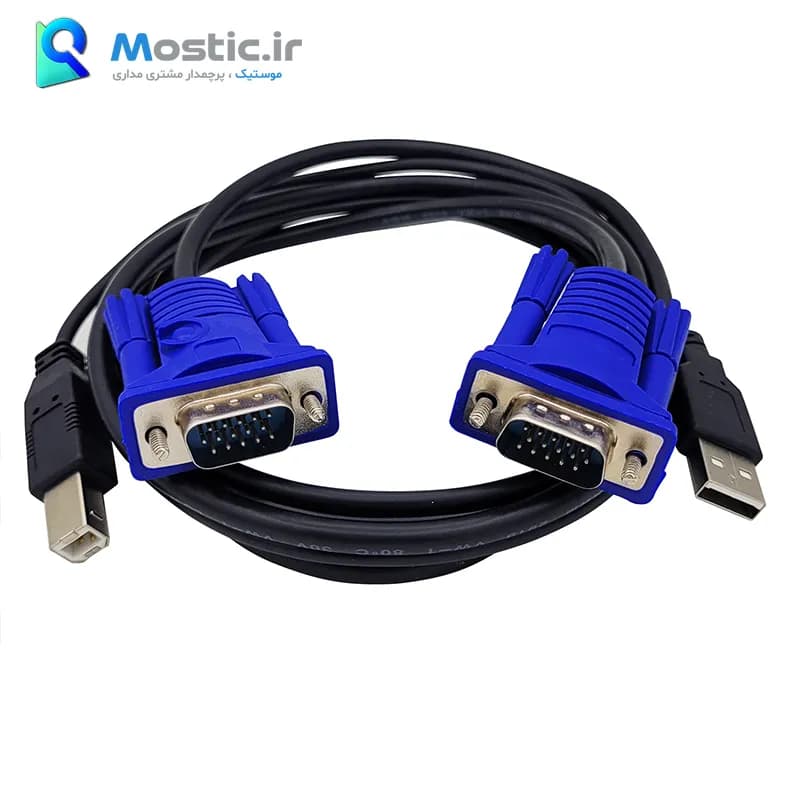 کابل کی وی ام USB VGA KVM آی فورتک طول 1.5 متری — تصویر ۸
