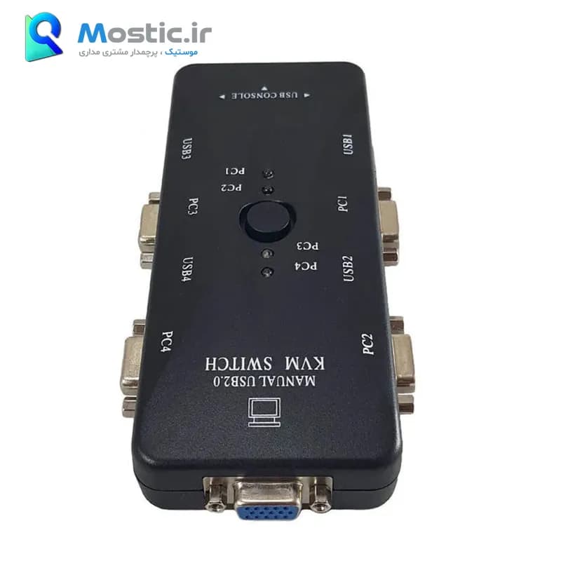 سوییچ 4 پورت کی وی ام USB VGA KVM آی فورتک مدل 4UK — تصویر ۸