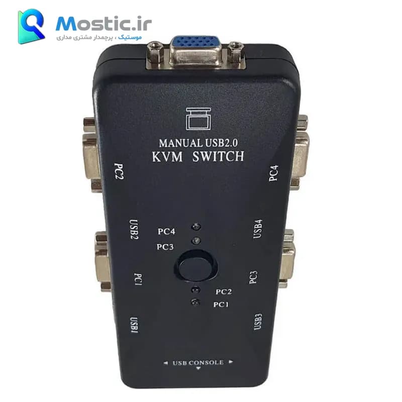 سوییچ 4 پورت کی وی ام USB VGA KVM آی فورتک مدل 4UK — تصویر ۴