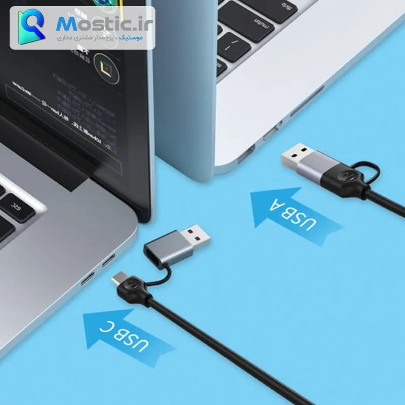 هاب 3 پورت USB 3.0 و Type c , Lan ایراسکای مدل HC-78 — تصویر ۷