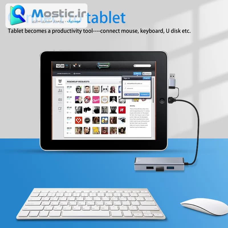 هاب 3 پورت USB 3.0 و Type c , Lan ایراسکای مدل HC-78 — تصویر ۸