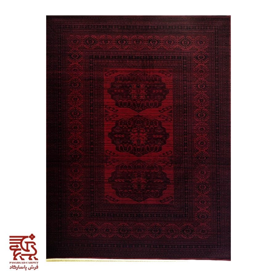 فرش قرمز مشکی 700 شانه طرح جدید بلوچی v5151