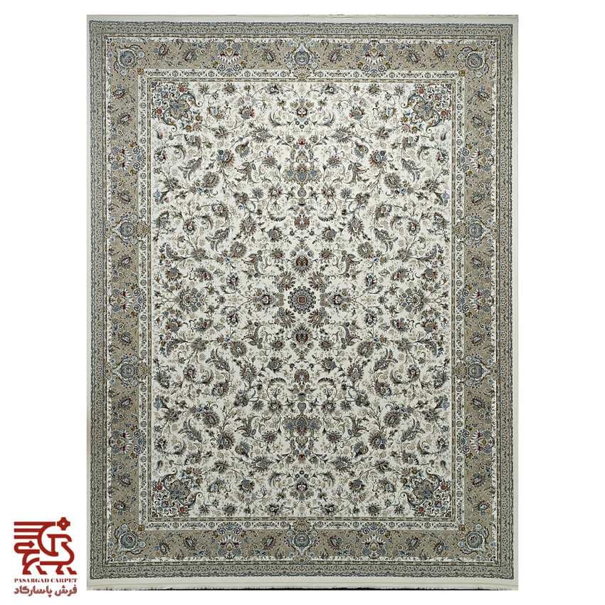 فرش اصفهان 1200 شانه ماشینی کد 12821