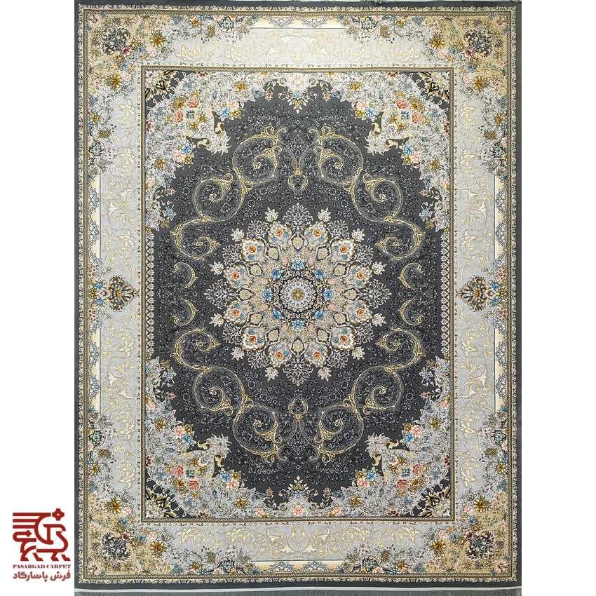 فرش کلاسیک کاشان طرح مهسا دودی 700 شانه