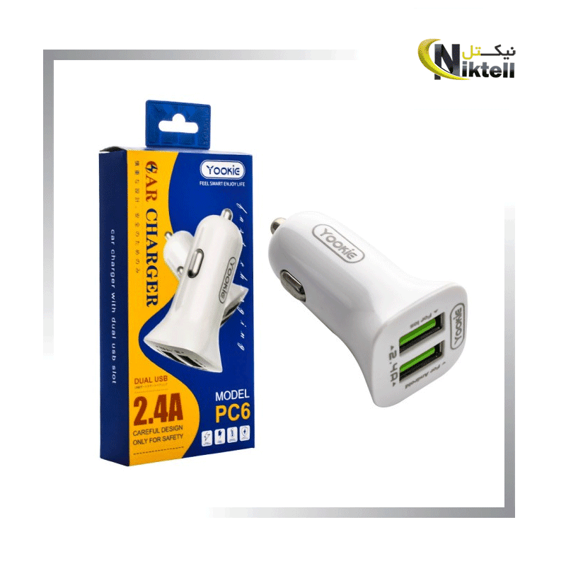 شارژر فندکی 24w یوکی مدل PC6