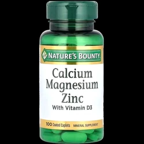 کلسیوم زینک منیزیوم ترکیبی 100 عددی Calcium Magnesium Zinc with Vitamin D3 (Natural Bounty)