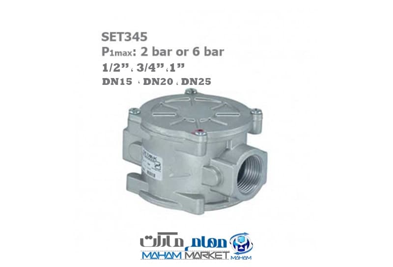 فیلتر گازی ستاک رزوه ای “1/2 , “3/4 , “1 مدل SET345