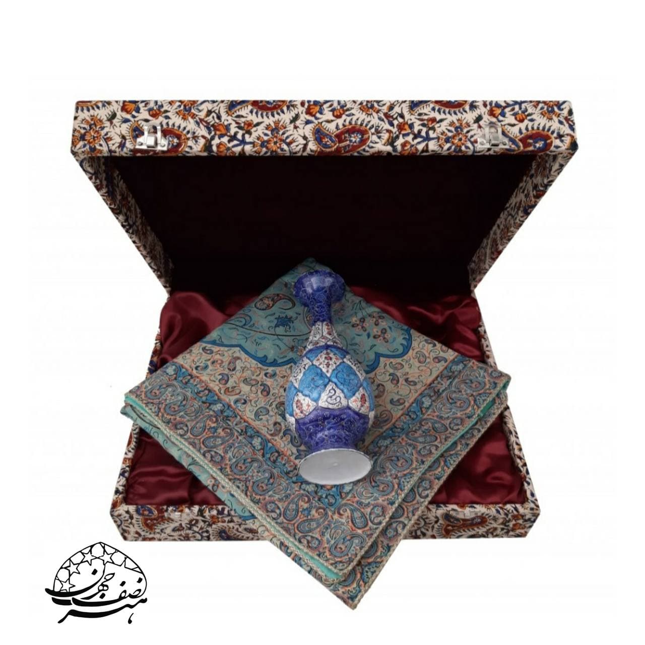 ست گلدان مینا همرا ترمه اعلا