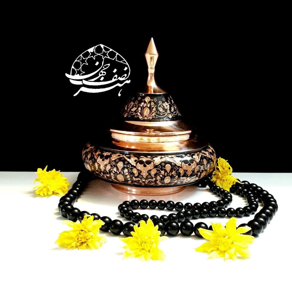 قندان سفینه سایز بزرگ حکاکی